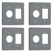 Kit 4 Placa 4x4 1 Posto Redondo + 3 Teclas Silentoque 8535 Kit 4 Placa 4x4 1 Posto Redondo + 3 Teclas Silentoque 8535