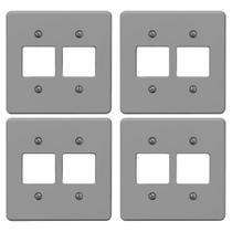 Kit 4 Placa 4x4 2 Posto Quadrado Silentoque Legrand 8522