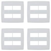 Kit 4 Placa 4x4 4 Módulo Distanciados PialPlus Branco