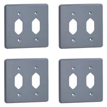 Kit 4 Placa 4x4 Cinza Pial 54391 2 Tomadas Pb Silentoque