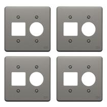 Kit 4 Placa 4x4 Posto Tomada + 2 Interruptor Legrand 8525