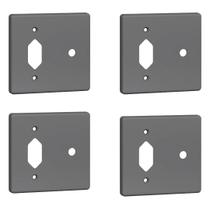 Kit 4 Placa 4x4 Posto Tomada + Saída De Fio Legrand 54395