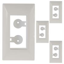 Kit 4 Placa Aria 1 Posto Branco Tramontina Design Moderno