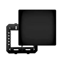 Kit 4 Placa Cega Espelho 4x4 C/Suporte Black Preto Fosco Kit 4 Placa Cega Espelho 4x4 C/Suporte Black Preto Fosco