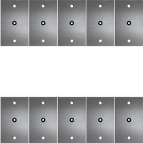 Kit 4 Placa Com Furo Alumínio Piso 4x2 Stamplac