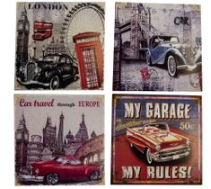 Kit 4 placa Decorativa em Mdf, tamanho 30x30 cm cada Kit 4 placa Decorativa em Mdf, tamanho 30x30 cm cada