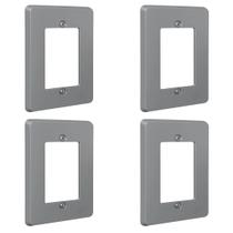 Kit 4 Placa Espelho 4x2 Cinza Silentoque 8503 Pial