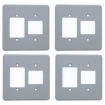 Kit 4 Placa Espelho 4x4 2+3 Postos Silentoque 8523 Pial Cz