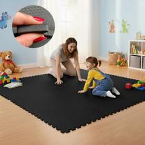 Kit 4 Placa EVA 50x50 10mm Tapete Tatame Manta Borracha Piso Emborrachado Academia Fitness Yoga Proteção Conforto Amortecimento Infantil Térmico.
