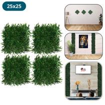 Kit 4 Placa Grama Artificial Quadrada 25x25 Jardim Vertical