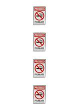 KIT 4 PlacaS DE Sinalizacão 20x15 Proibido Fumar C/ NFE