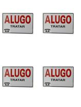 KIT 4 PlacaS DE Sinalização 30x20 FRASE Alugo, locação