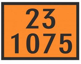 Kit 4 Placas Numerologia Laranja Onu 23 1075 Carga Perigosa