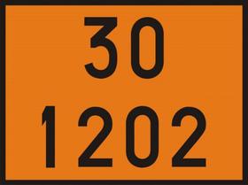 Kit 4 Placas Numerologia Laranja Onu 30 1202 Carga Perigosa