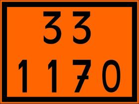 Kit 4 Placas Numerologia Laranja Onu 33 1170 Carga Perigosa 331170