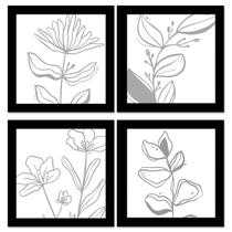 Kit 4 Placas Quadros Decorativos para Sala Cozinha Quarto Frases Café Motivação Cidades 20X20CM