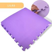 Kit 4 Placas Tapete Infantil EVA Estilo Piso Tatame 50x50cm 10mm (1 m²) Emborrachado Crianças Bebes Exercícios c/ Encaixe + Bordas Acabamento