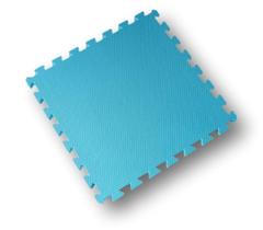 Kit 4 Placas Tatames Tapetes Eva 50x50x1cm 10mm Azul Bebê Alasca