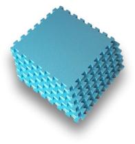Kit 4 Placas Tatames Tapetes Eva 50x50x2cm 20mm Azul Bebê Alasca