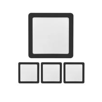 Kit 4 Plafon Led Sobrepor 12w 1080 Lumens Quadrado 6500k Preto Blumenau