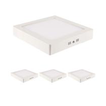 Kit 4 Plafon Led Sobrepor 12w Quadrado 4100k Branco Blumenau Kit 4 Plafon Led Sobrepor 12w Quadrado 4100k Branco Blumenau
