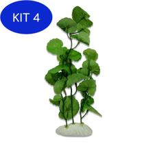 Kit 4 Planta De Seda Para Aquário Cód 009 - 20Cm