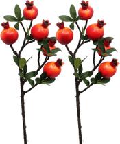 Kit 4 Plantas Fruta Romã Artificial Decoração Natal De 60cm