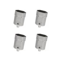 Kit 4 Plug 2P 10A 250V Femea Cinza Margirius