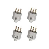 Kit 4 Plug 2P+T 10A 250V PB Cinza Margirius Kit 4 Plug 2P+T 10A 250V PB Cinza Margirius