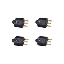 Kit 4 Plug 2P+T 10A 250V PB Preto Margirius 17728