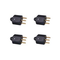 Kit 4 Plug 2P+T 10A 250V PB Preto Margirius