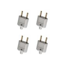 Kit 4 Plug Macho 2P 10A 250V Cinza Margirius