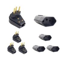 Kit 4 Plug Macho + 4 Tomada Fêmea 2+T 10A Preto - Ilumi Kit 4 Plug Macho + 4 Tomada Fêmea 2+T 10A Preto - Ilumi