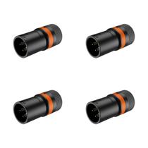 Kit 4 Plug XLR macho Roxtone Rotativo Low Profile Rack LX3M