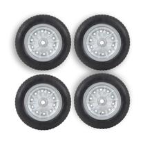 Kit 4 Pneu Completo para Carrinho de Mão e Carga 3.25 Aro 8