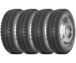 Kit 4 Pneu Durable Aro 22.5 275/80r22.5 149/146M 16 PR TL DR877 Liso Misto