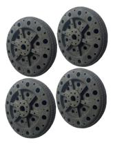 Kit 4 Pneu Roda Maciça Carrinho De Feira Mercado 3/4 Não Fura