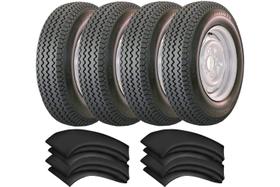 Kit 4 Pneus Fusca 560-15 4 Lonas Falco F2 Maggion + 4 Camaras Kit 4 Pneus Fusca 560-15 4 Lonas Falco F2 Maggion + 4 Camaras