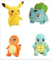 Kit 4 Pokemon 20 Cm Squirtle Pikachu Charmander E Bulbasaur Kit 4 Pokemon 20 Cm Squirtle Pikachu Charmander E Bulbasaur