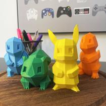 Kit 4 Pokemon Decorativo grande. Pikachu, Bulbasaur, Charmander e Squirtle.