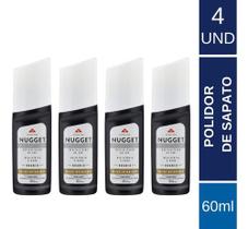 Kit 4 Polidor De Sapato Líquido Branco Nugget Frasco 60ml