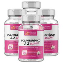 Kit 4 Polivitamínico A - Z Mulher Profissional 120 Cápsulas