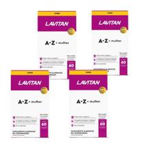 Kit 4 Polivitamínico Lavitan A-Z Mulher com 60 Comprimidos