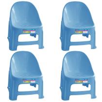 Kit 4 Poltrona Plástica Cadeira Confort Criança Paramount
