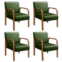 Kit 4 Poltronas Cadeira Decorativa Sala, Recepção Lara Kit 4 Poltronas Cadeira Decorativa Sala, Recepção Lara