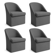 Kit 4 Poltronas Decorativa Malli Veludo - Pallazio