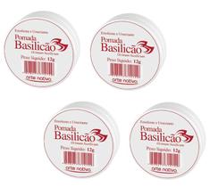 Kit 4 Pomada Basilicão 12g Emoliente Umectante - Arte Nativa
