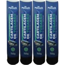 Kit 4 Pomada Massageadora Cartilagem de Tubarão Óleos de Copaíba e Andiroba