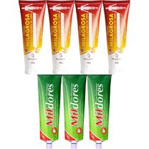 Kit 4 Pomada Massageadora Milagrosa 150g + 3 Creme Para Massagem Mil Dores 100g