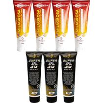 Kit 4 Pomada Massageadora Milagrosa 150g + 3 Super Gel 30 Ervas 150g